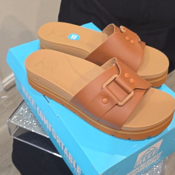 Reef Banded Horizon Buckle Slide Sandal- Brown - Picture 11 of 12